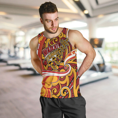 Custom Aotearoa Waikato Tainui Men Tank Top Maori Tribal Pattern Koru Motif