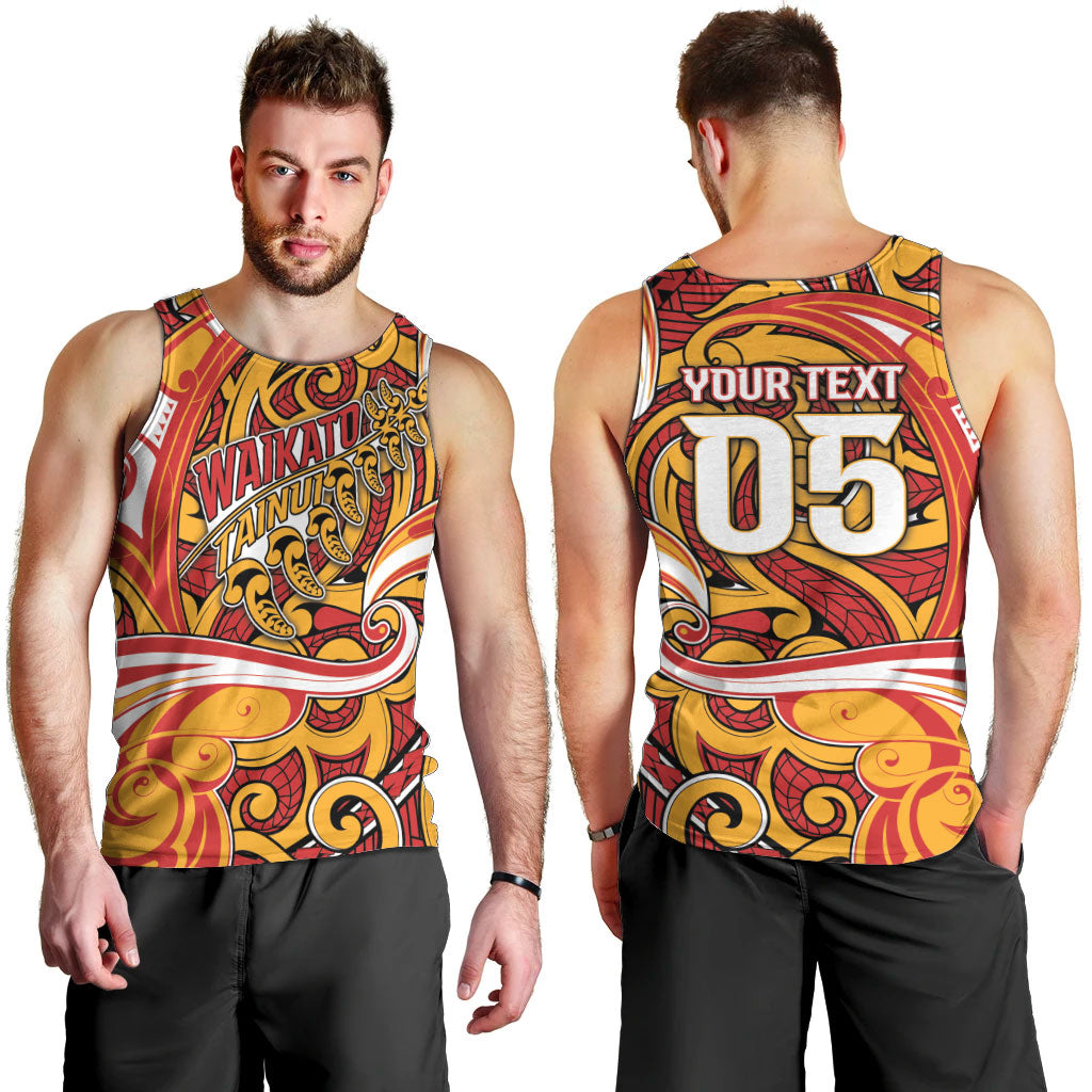 Custom Aotearoa Waikato Tainui Men Tank Top Maori Tribal Pattern Koru Motif