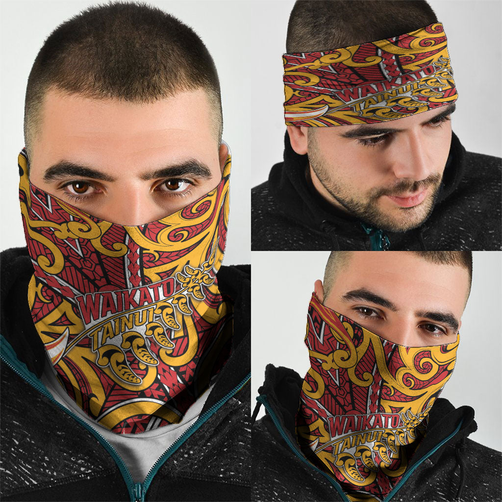 Aotearoa Waikato Tainui Neck Gaiter Maori Tribal Pattern Koru Motif