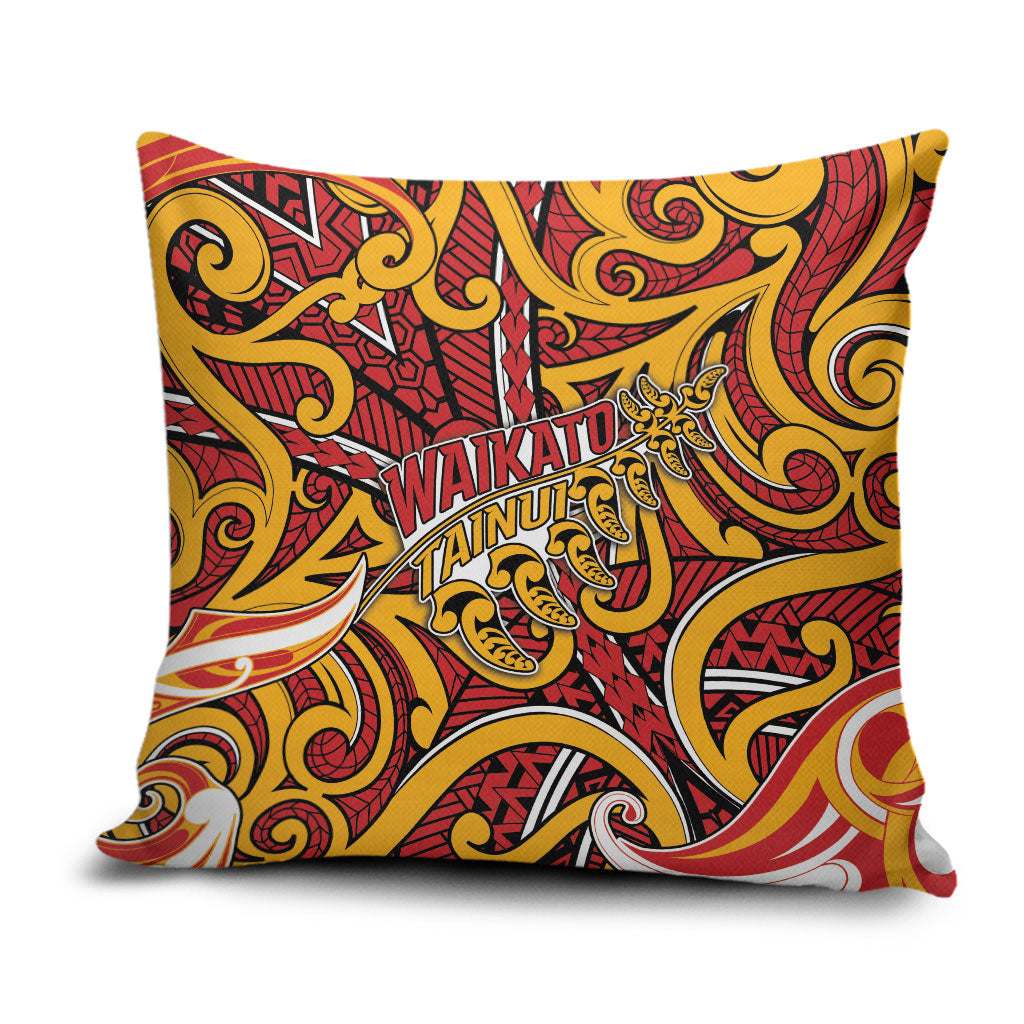 Aotearoa Waikato Tainui Pillow Cover Maori Tribal Pattern Koru Motif