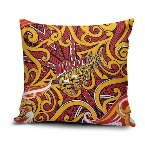 Aotearoa Waikato Tainui Pillow Cover Maori Tribal Pattern Koru Motif