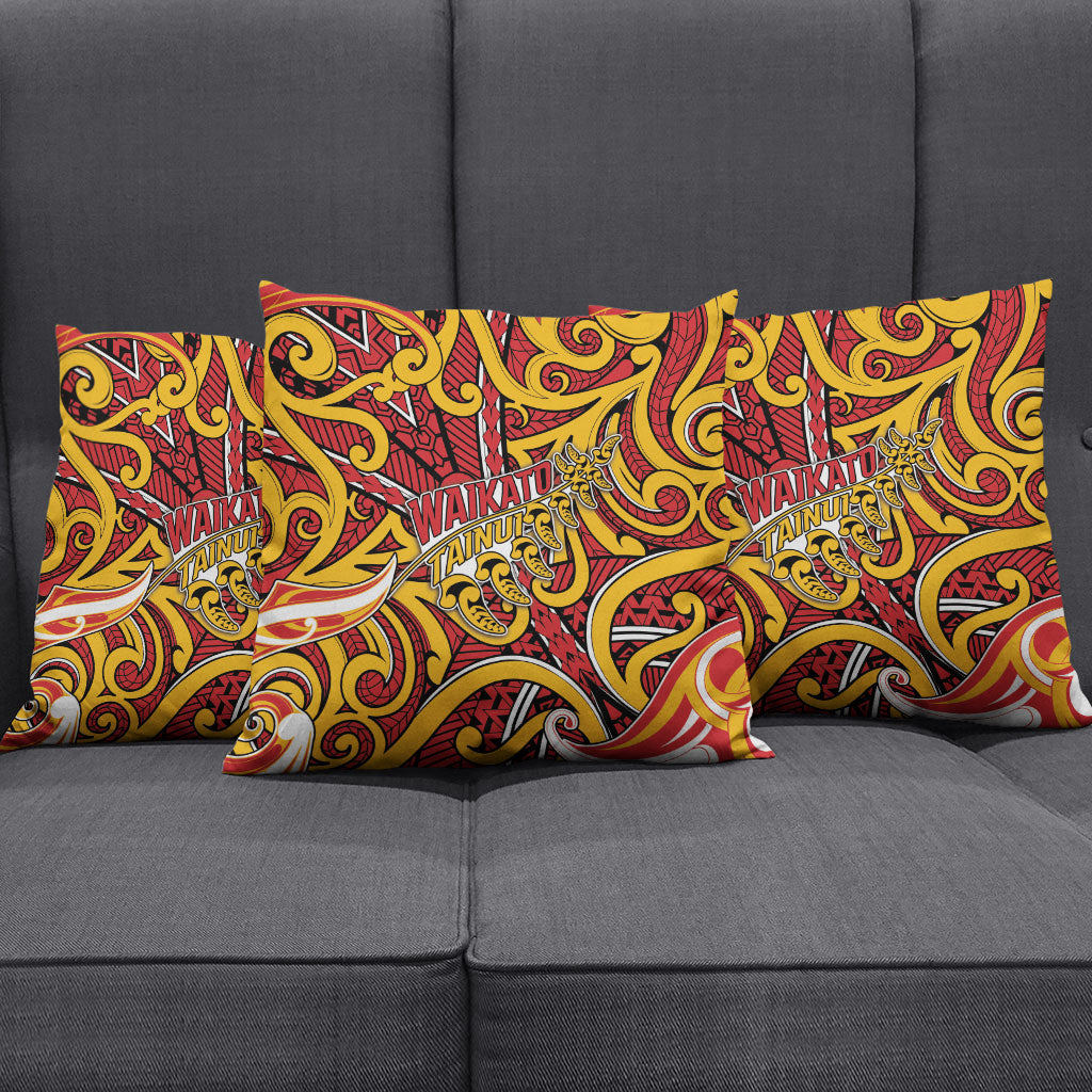 Aotearoa Waikato Tainui Pillow Cover Maori Tribal Pattern Koru Motif