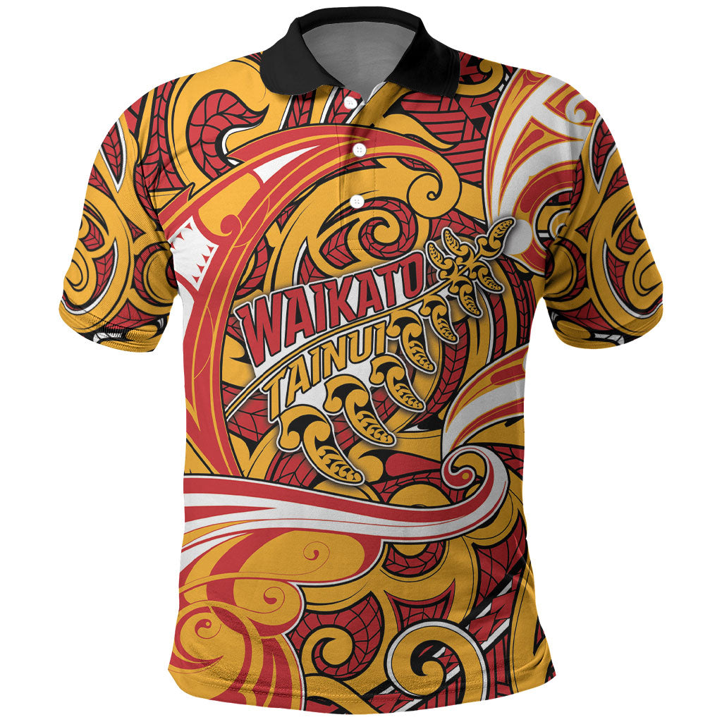 Custom Aotearoa Waikato Tainui Polo Shirt Maori Tribal Pattern Koru Motif