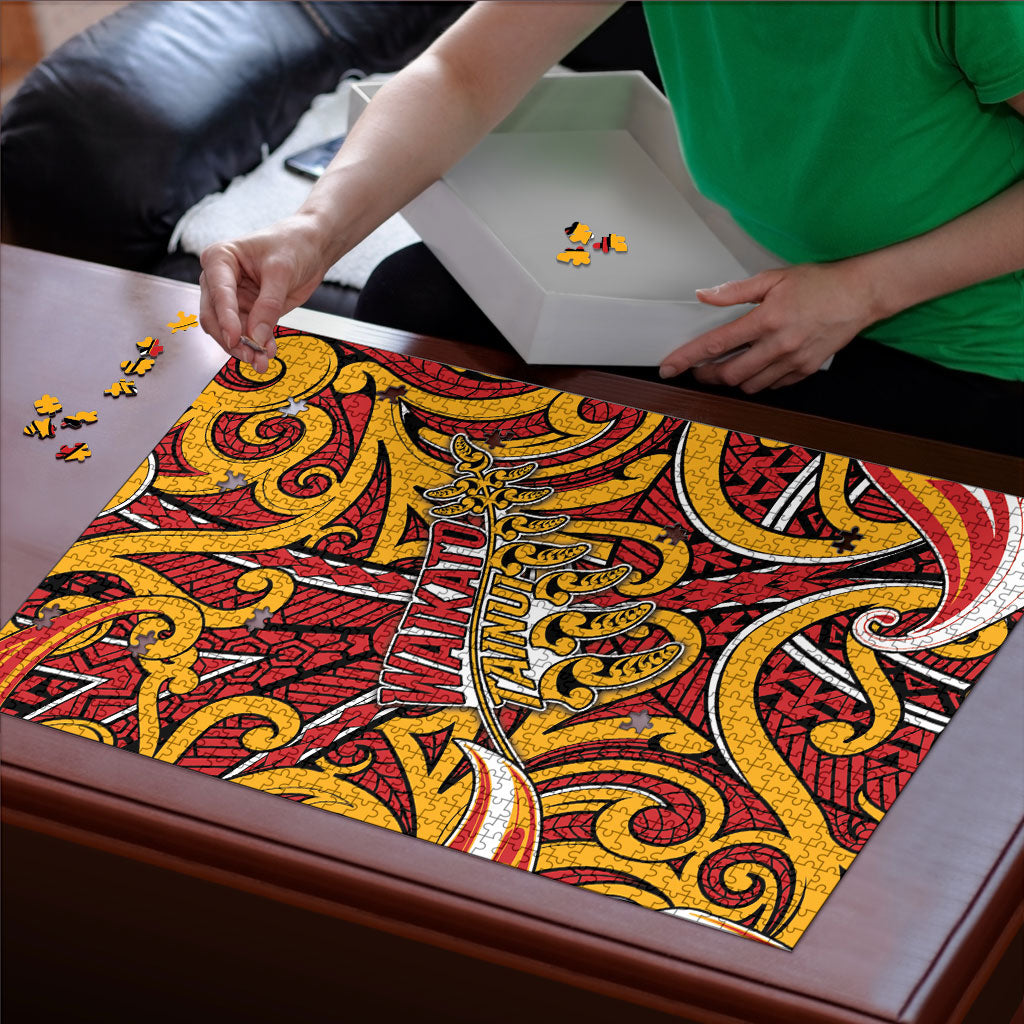 Aotearoa Waikato Tainui Puzzle Maori Tribal Pattern Koru Motif
