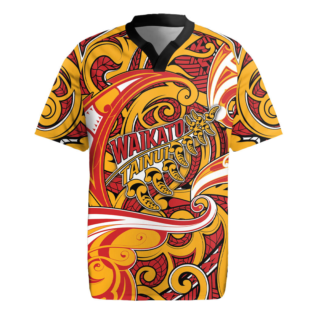 Custom Aotearoa Waikato Tainui Rugby Jersey Maori Tribal Pattern Koru Motif