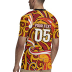 Custom Aotearoa Waikato Tainui Rugby Jersey Maori Tribal Pattern Koru Motif