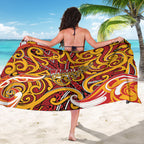 Aotearoa Waikato Tainui Sarong Maori Tribal Pattern Koru Motif