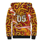 Custom Aotearoa Waikato Tainui Sherpa Hoodie Maori Tribal Pattern Koru Motif