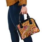 Aotearoa Waikato Tainui Shoulder Handbag Maori Tribal Pattern Koru Motif