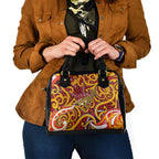 Aotearoa Waikato Tainui Shoulder Handbag Maori Tribal Pattern Koru Motif