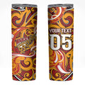 Custom Aotearoa Waikato Tainui Skinny Tumbler Maori Tribal Pattern Koru Motif