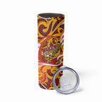 Custom Aotearoa Waikato Tainui Skinny Tumbler Maori Tribal Pattern Koru Motif