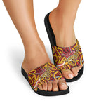 Aotearoa Waikato Tainui Slide Sandals Maori Tribal Pattern Koru Motif