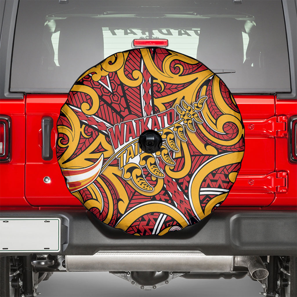 Aotearoa Waikato Tainui Spare Tire Cover Maori Tribal Pattern Koru Motif