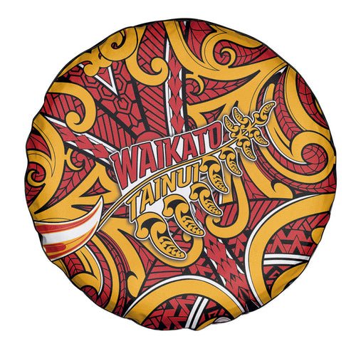 Aotearoa Waikato Tainui Spare Tire Cover Maori Tribal Pattern Koru Motif