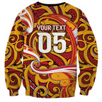 Custom Aotearoa Waikato Tainui Sweatshirt Maori Tribal Pattern Koru Motif