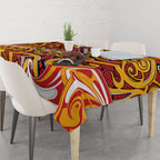 Aotearoa Waikato Tainui Tablecloth Maori Tribal Pattern Koru Motif