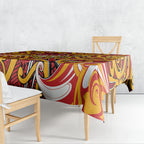 Aotearoa Waikato Tainui Tablecloth Maori Tribal Pattern Koru Motif