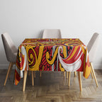 Aotearoa Waikato Tainui Tablecloth Maori Tribal Pattern Koru Motif