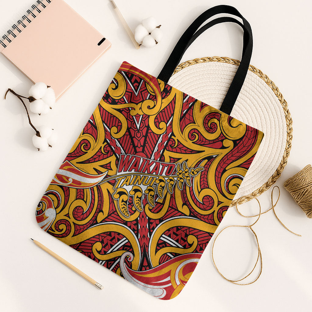 Aotearoa Waikato Tainui Tote Bag Maori Tribal Pattern Koru Motif