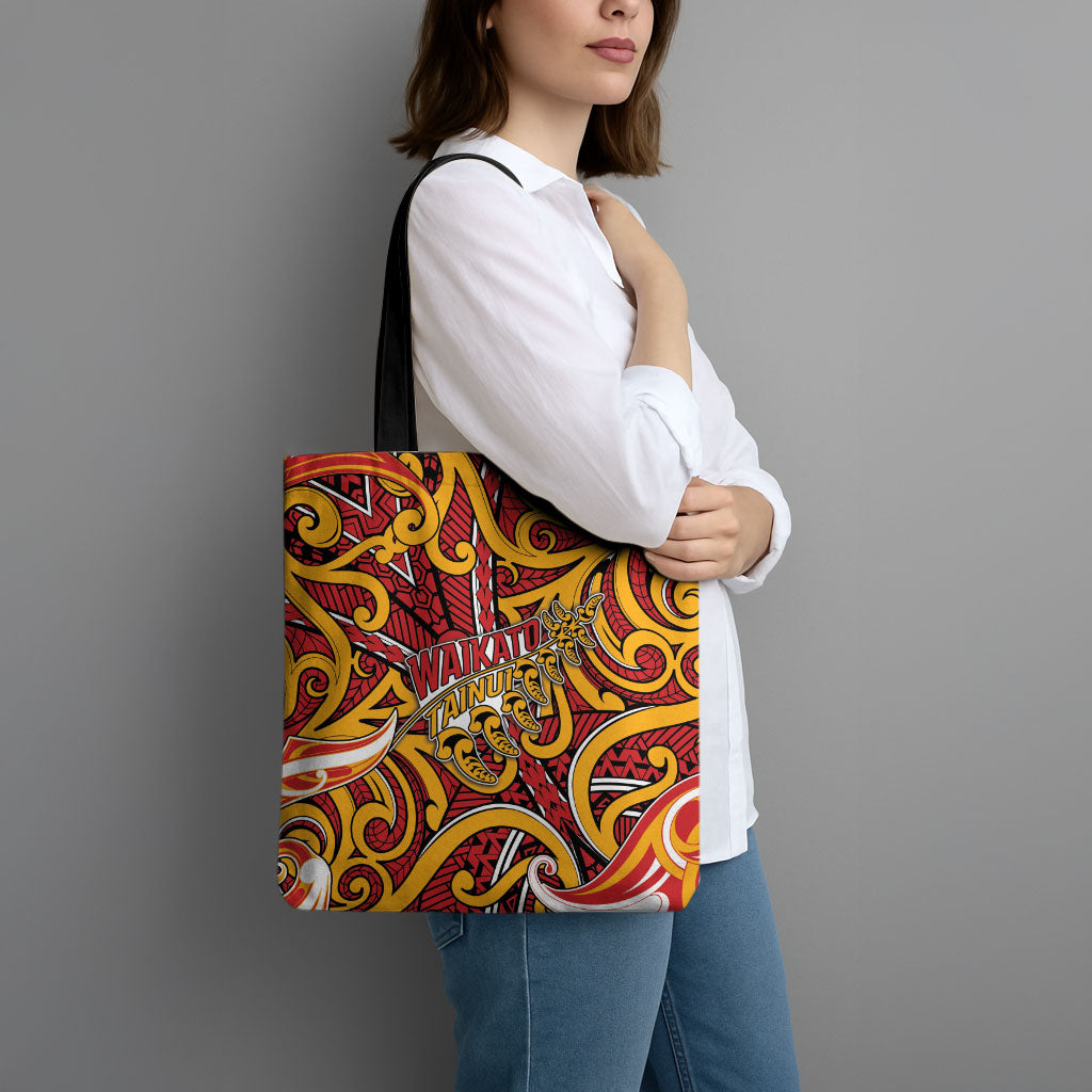 Aotearoa Waikato Tainui Tote Bag Maori Tribal Pattern Koru Motif