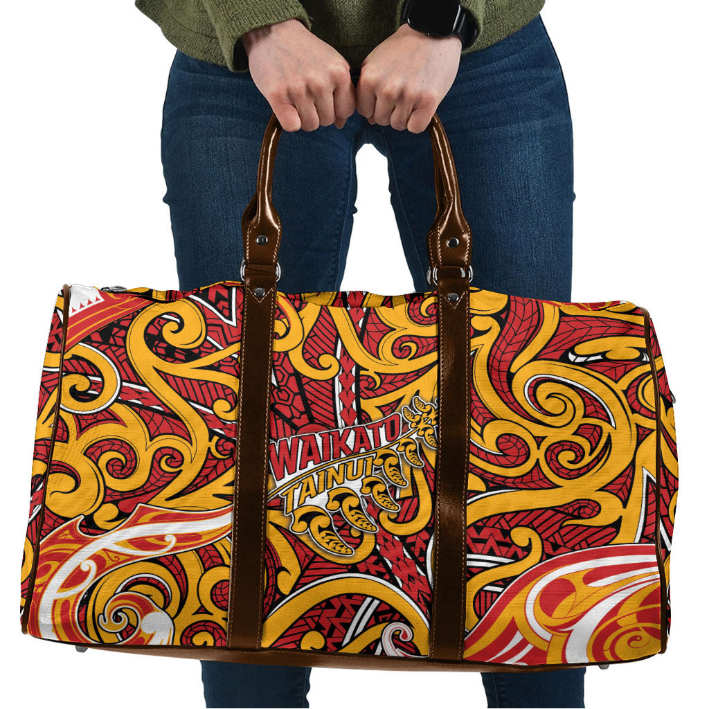 Aotearoa Waikato Tainui Travel Bag Maori Tribal Pattern Koru Motif