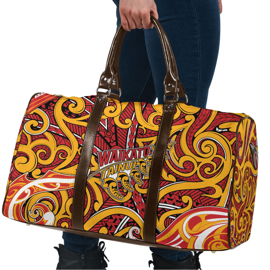 Aotearoa Waikato Tainui Travel Bag Maori Tribal Pattern Koru Motif