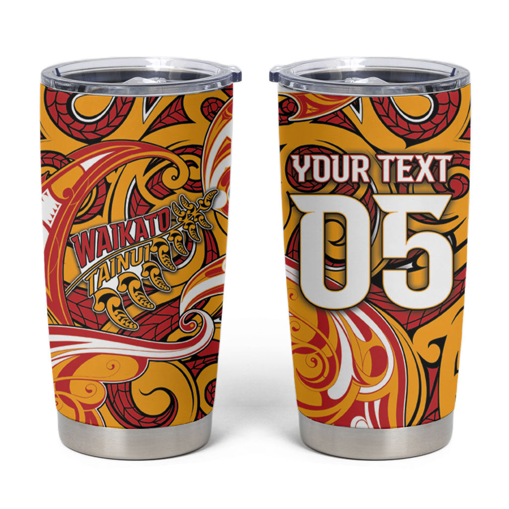 Custom Aotearoa Waikato Tainui Tumbler Cup Maori Tribal Pattern Koru Motif