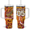 Custom Aotearoa Waikato Tainui Tumbler With Handle Maori Tribal Pattern Koru Motif