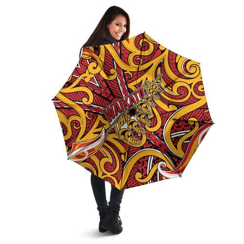 Aotearoa Waikato Tainui Umbrella Maori Tribal Pattern Koru Motif