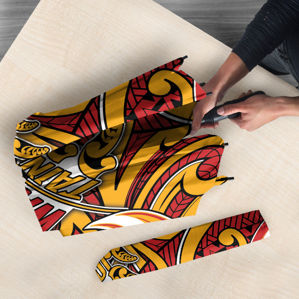 Aotearoa Waikato Tainui Umbrella Maori Tribal Pattern Koru Motif
