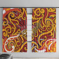 Aotearoa Waikato Tainui Window Curtain Maori Tribal Pattern Koru Motif