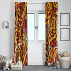 Aotearoa Waikato Tainui Window Curtain Maori Tribal Pattern Koru Motif