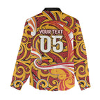 Custom Aotearoa Waikato Tainui Women Casual Shirt Maori Tribal Pattern Koru Motif