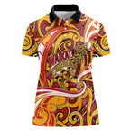 Custom Aotearoa Waikato Tainui Women Polo Shirt Maori Tribal Pattern Koru Motif