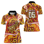 Custom Aotearoa Waikato Tainui Women Polo Shirt Maori Tribal Pattern Koru Motif