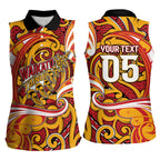 Custom Aotearoa Waikato Tainui Women Sleeveless Polo Shirt Maori Tribal Pattern Koru Motif