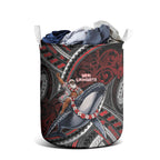 Aotearoa Christmas Laundry Basket Santa Riding Humpback Whale Maori Koru