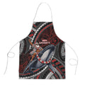 Aotearoa Christmas Apron Santa Riding Humpback Whale Maori Koru