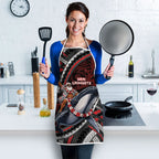 Aotearoa Christmas Apron Santa Riding Humpback Whale Maori Koru