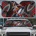 Aotearoa Christmas Auto Sun Shade Santa Riding Humpback Whale Maori Koru