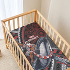 Aotearoa Christmas Baby Bed Cover Santa Riding Humpback Whale Maori Koru