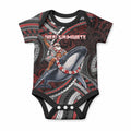 Aotearoa Christmas Baby Onesie Santa Riding Humpback Whale Maori Koru