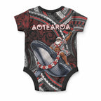 Aotearoa Christmas Baby Onesie Santa Riding Humpback Whale Maori Koru