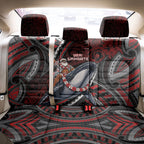 Aotearoa Christmas Back Car Seat Cover Santa Riding Humpback Whale Maori Koru
