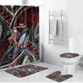 Aotearoa Christmas Bathroom Set Santa Riding Humpback Whale Maori Koru