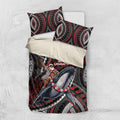 Aotearoa Christmas Bedding Set Santa Riding Humpback Whale Maori Koru