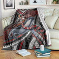 Aotearoa Christmas Blanket Santa Riding Humpback Whale Maori Koru