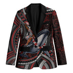 Aotearoa Christmas Blazer Santa Riding Humpback Whale Maori Koru