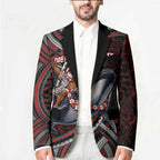 Aotearoa Christmas Blazer Santa Riding Humpback Whale Maori Koru